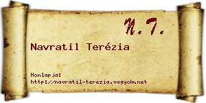 Navratil Terézia névjegykártya